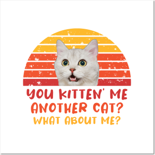 Retro Cat - Are You Kitten Me Posters and Art